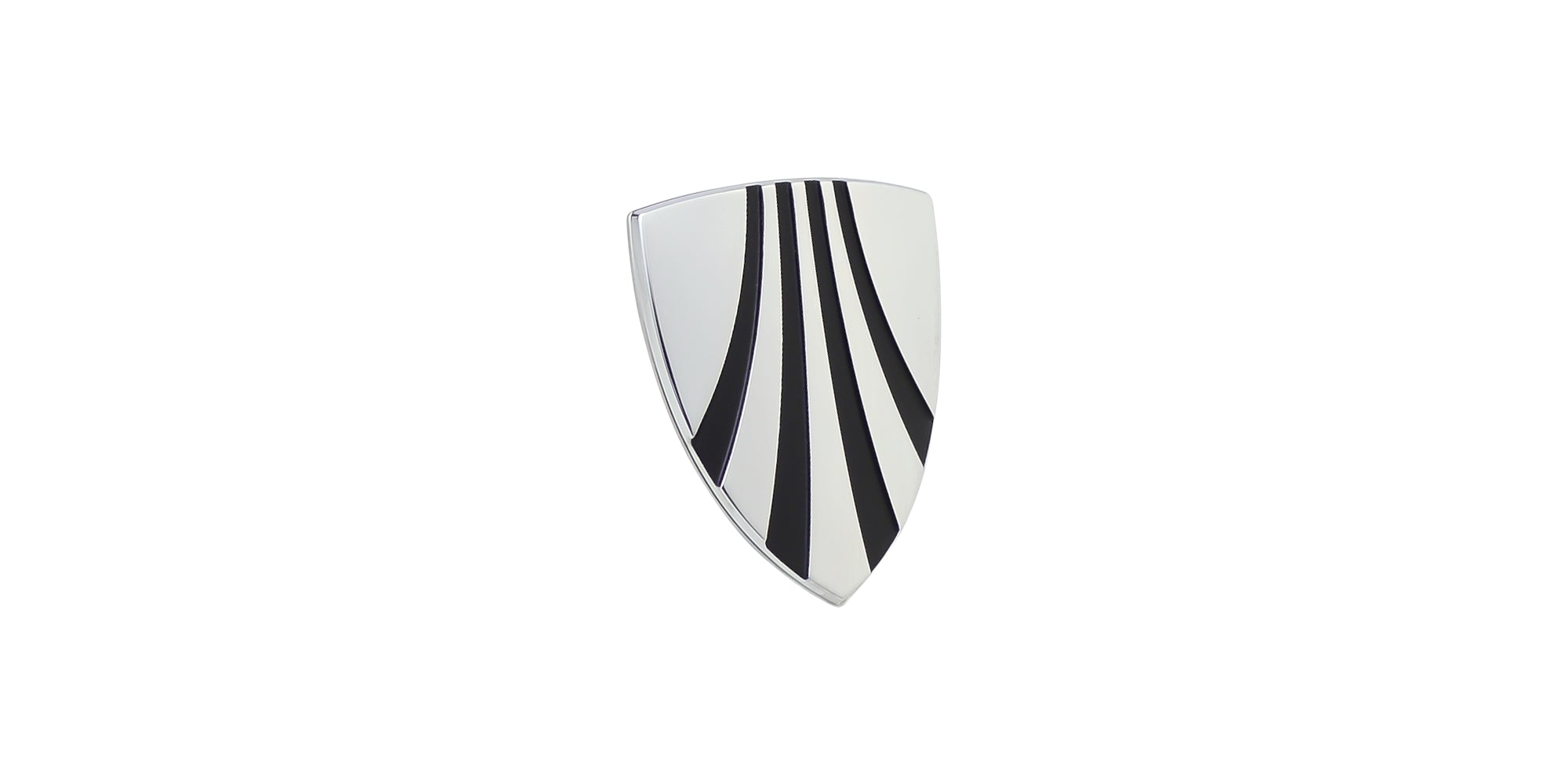 Trek headbadge replacement spare with adhesive, original bike frame accessory, showing the adhesive backing for easy attachment.