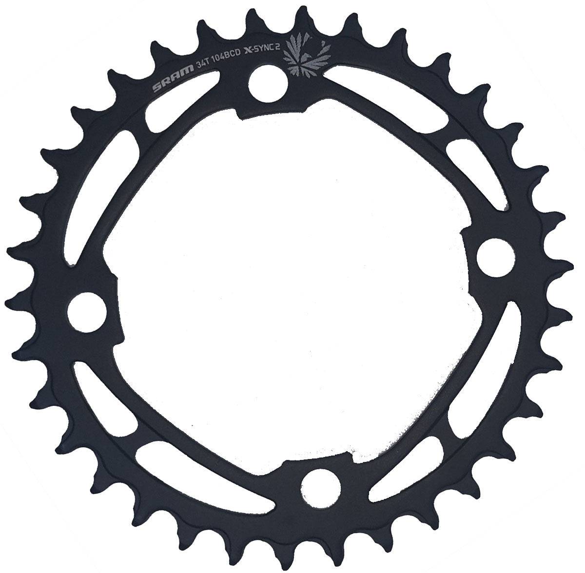 SRAM Chain Ring X-SYNC 2 34T 104 BCD Steel Eagle Black: BLACK 34T | Swinnerton Cycles