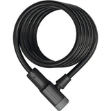 ABUS Coil Cable Lock 5510K/180 BK Primo lightweight bike lock, black coiled cable for securing bicycles in low-risk areas