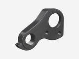 Trek road bike derailleur hanger in updated black with 142x12mm thru axle, drive side component for bicycle drivetrain.
