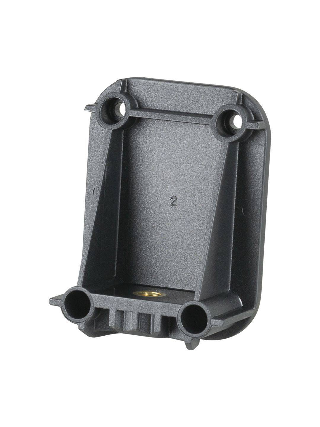 Black Trek Domane+ HP upper battery endcap, secure fit replacement component for e-bike battery system, shown on bike.