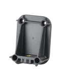 Black Trek Domane+ HP upper battery endcap, secure fit replacement component for e-bike battery system, shown on bike.