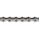 Miche X1 Track 1/8" nickel-plated steel chain for track racing, showing shiny metal links on a racing component.