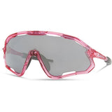 Madison Eyewear Code Breaker sunglasses pack with three lenses in pink crystal gloss, silver mirror, amber, and clear.