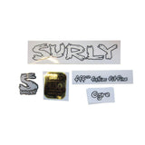 Surly M5 Frame Plugs with Headbadge for bike frame customization and protection, made of durable components.