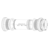 Truvativ BB30 bottom bracket spindle spacer on drive side, measuring 15.46mm for bike component installation.