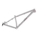 DMR Trailstar titanium MTB hardtail frame with 29-inch wheels and 140mm fork compatibility, designed for rugged mountain biking.