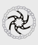 Galfer Wave 6-Bolt Disc Rotor for high-performance MTB bike, showcasing the durable metal rotor with six bolt mounting system.