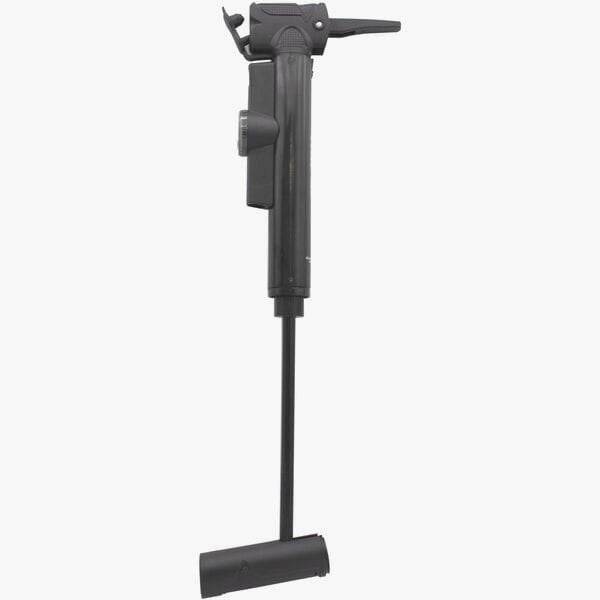 Truflo Micro II mini bike pump with dial gauge, dual head for Presta and Schrader valves, compact cycling accessory