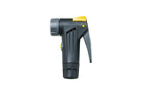 Black and yellow Topeak Spare Smarthead EX replacement accessory with hose clamp, designed for bike pump compatibility.