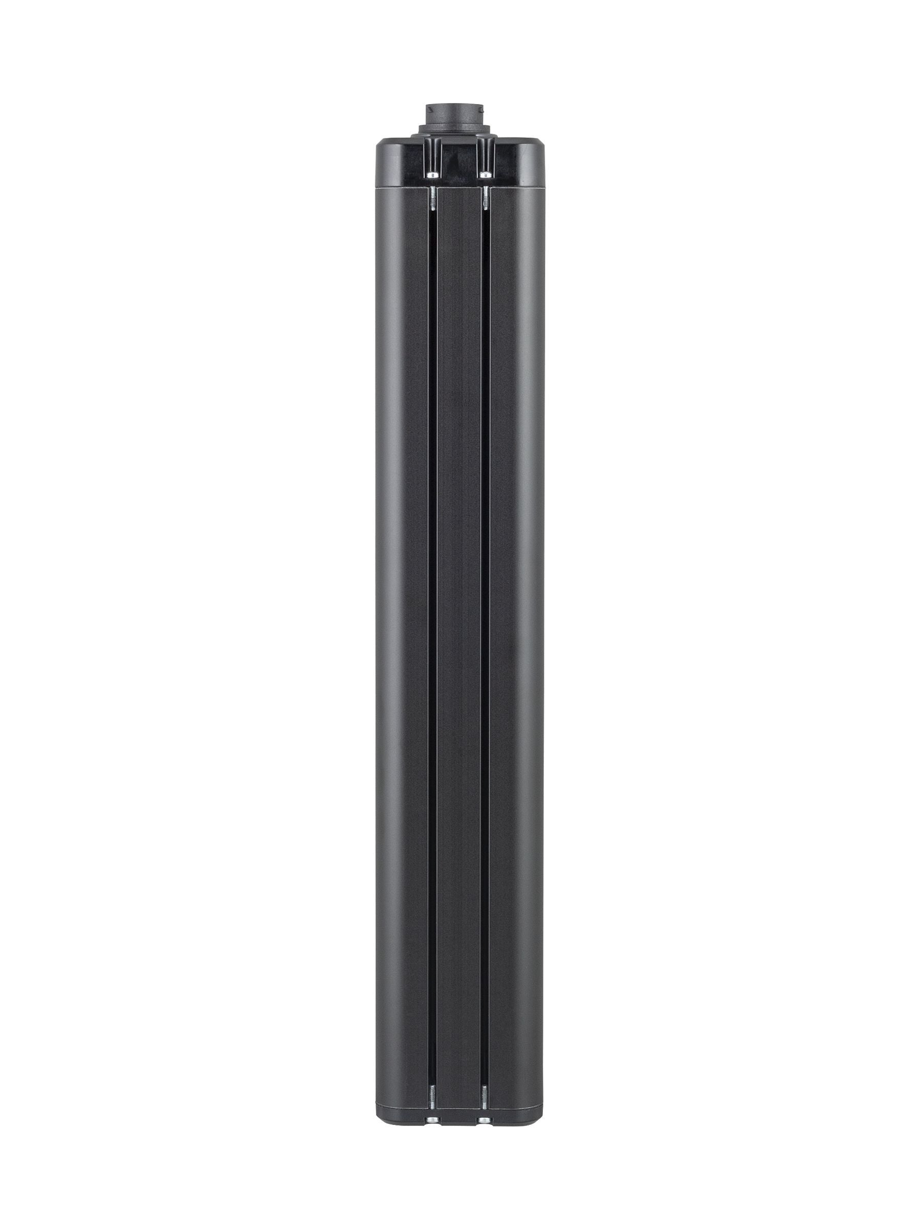 TQ HPR 360Wh black e-bike battery showing the TQ brand logo and sleek cylindrical design for TQ e-bike systems.