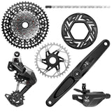 SRAM Eagle 90 EMTB groupset components including Brose crank, GX chain, and XS-1275 10-52T cassette for e-mountain bikes