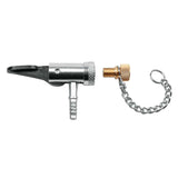 SKS thumb lock lever pump head for Schrader valves, durable bike pump accessory with secure locking mechanism