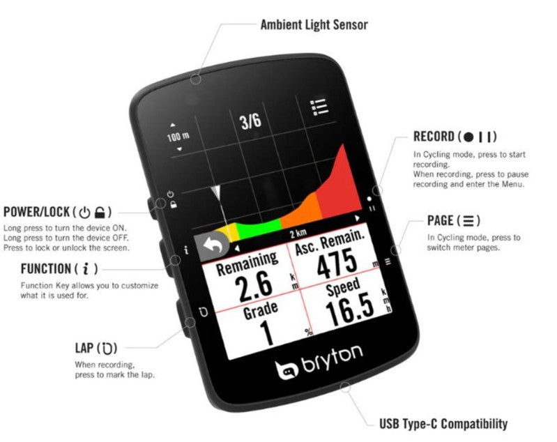 Bryton Rider S650 E GPS Computer | Swinnerton Cycles