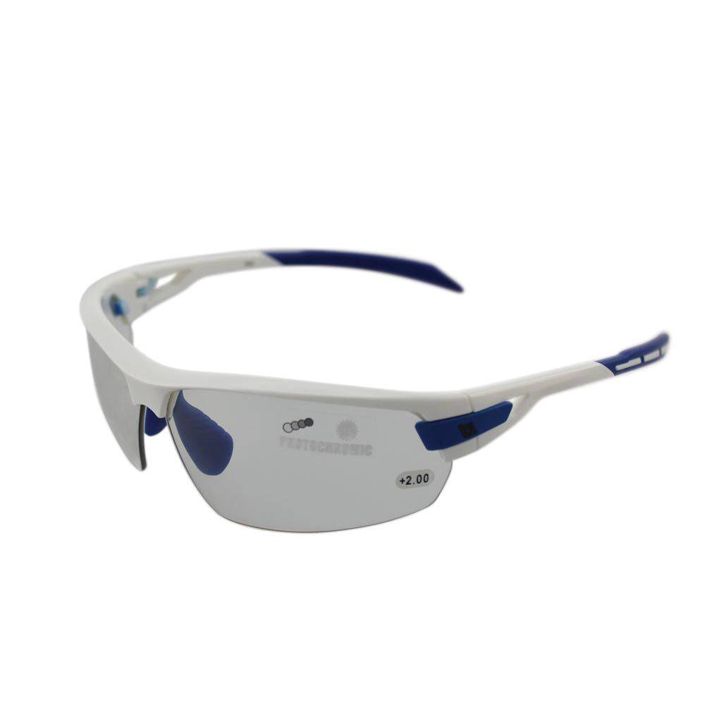 BZ Optics Pho photochromic bi-focal sunglasses with UV protection, showing tinted lenses and stylish frame design.