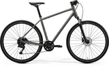 Merida Crossway 100 hybrid bike with Shimano CUES U3020 SGS drivetrain and 700c wheels, ready for versatile riding.