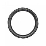 Pirelli Scorpion Enduro M tyre with hardwall and SmartGRIP Gravity compound for enduro mountain biking, shown mounted on a bike wheel.