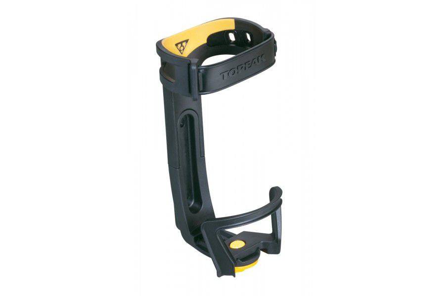 Topeak Modula Java Cage bike coffee holder in black and yellow, designed for hot beverages on cycling accessories.