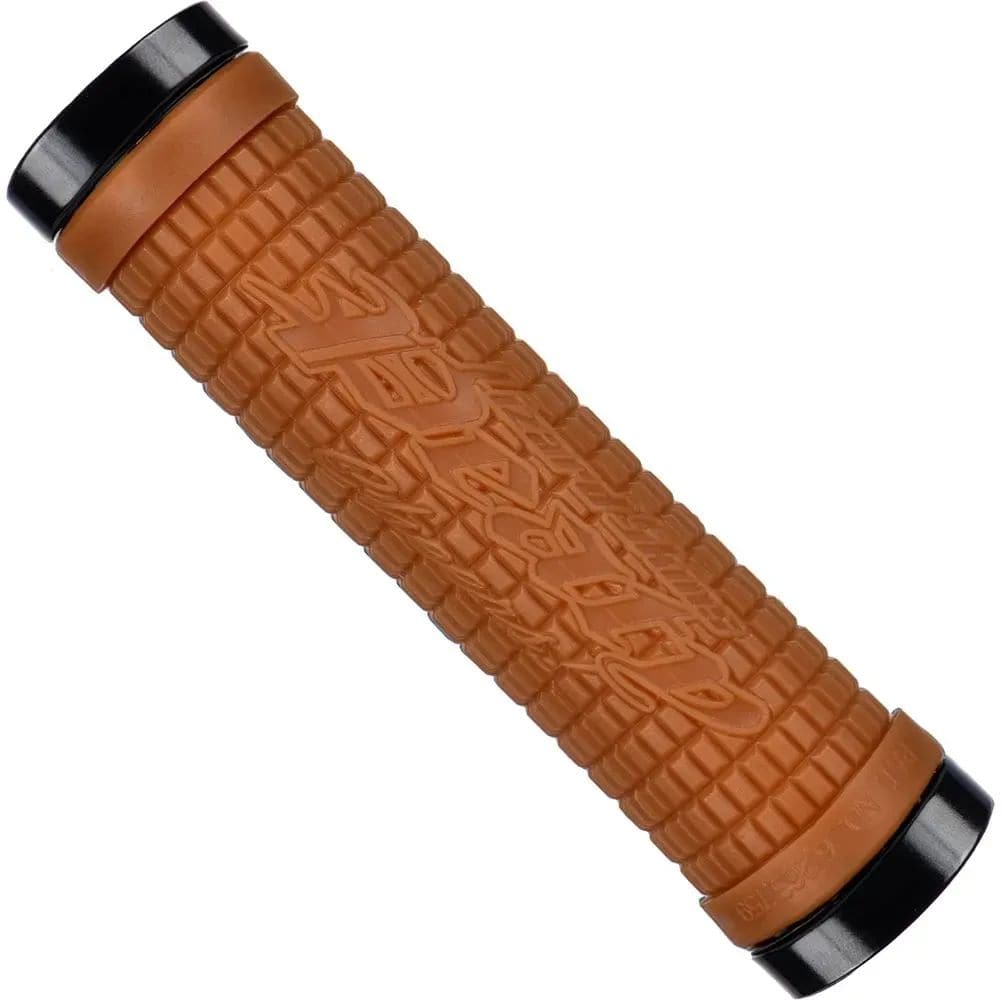 Lizard Skins Dual-Clamp Lock-On MTB and BMX grips with textured surface for improved bike control and handling.