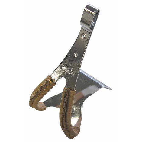 MKS Steel Toe Clip With Leather: M | Swinnerton Cycles