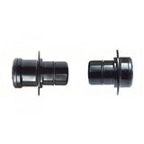 DT Swiss front wheel conversion kit with 100x9mm axle for 350 and 370 hubs, showing the axle and hub components.