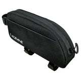 Lezyne Energy Caddy XL top tube bike bag with water-resistant material and reflective accents for cycling accessories.
