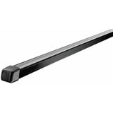 Thule 765 reinforced steel square roof bars for vehicle transport, 163 cm length, shown installed on car roof for accessories mounting