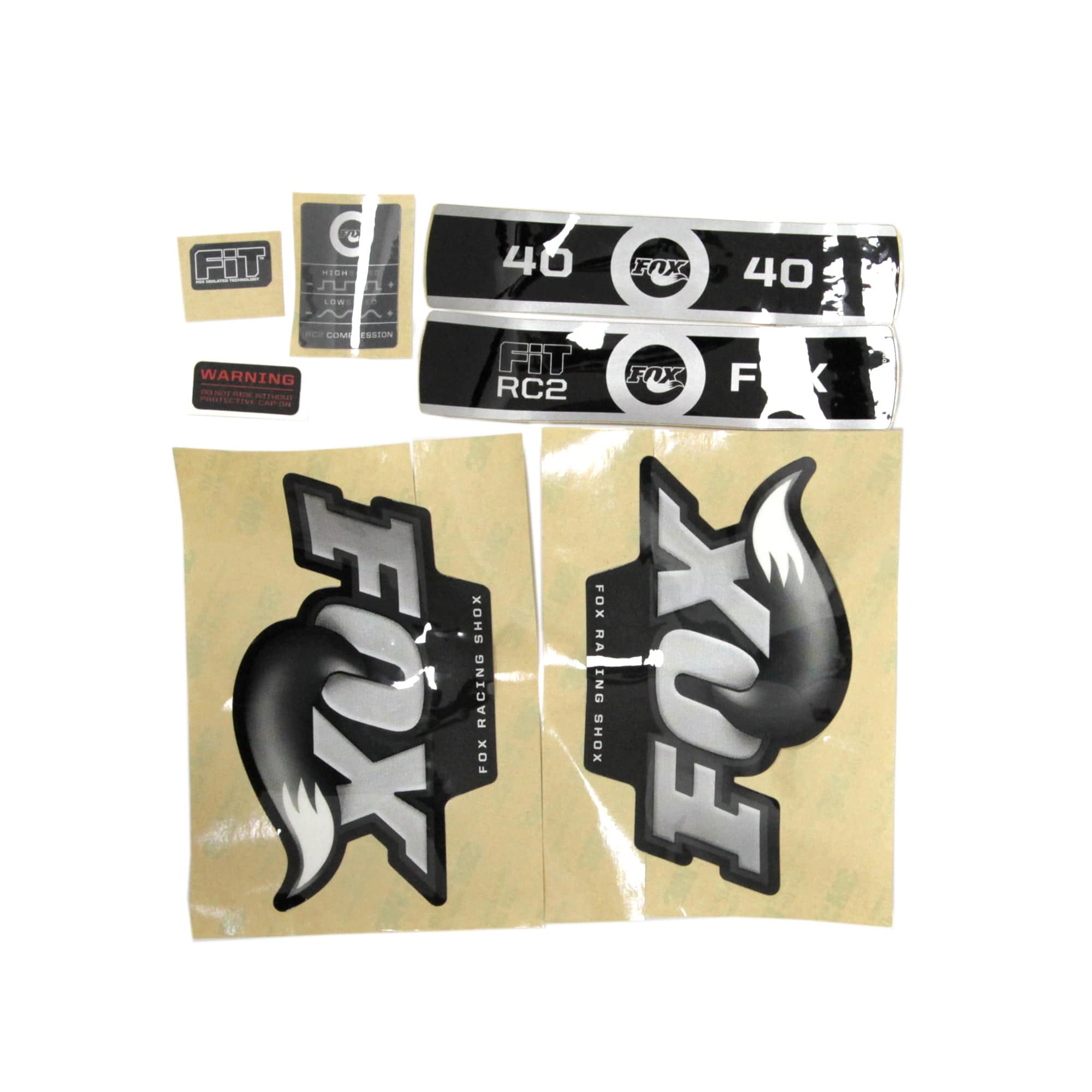 Fox Fork 40 Rc2 Fit B/W Decal Kit Black 2010 Spares & Accesories | Swinnerton Cycles