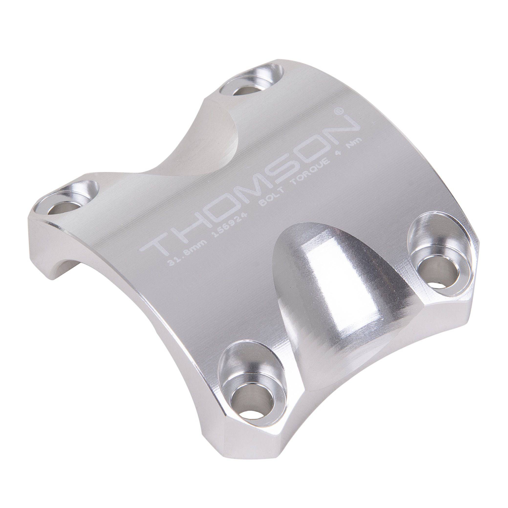 Silver Thomson replacement clamp for X4 31.8mm stem and seatpost, showing the metal component and tightening screw.