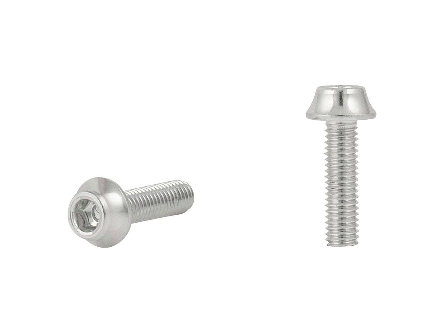 Trek water bottle bolt fastener set, M5x16mm black anodized components for bike frame hydration bottle mounts.