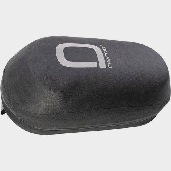 Aeroe 11L Quick Pod waterproof hard-shell bike storage accessory mounted on a Spider rear rack for secure cycling gear.