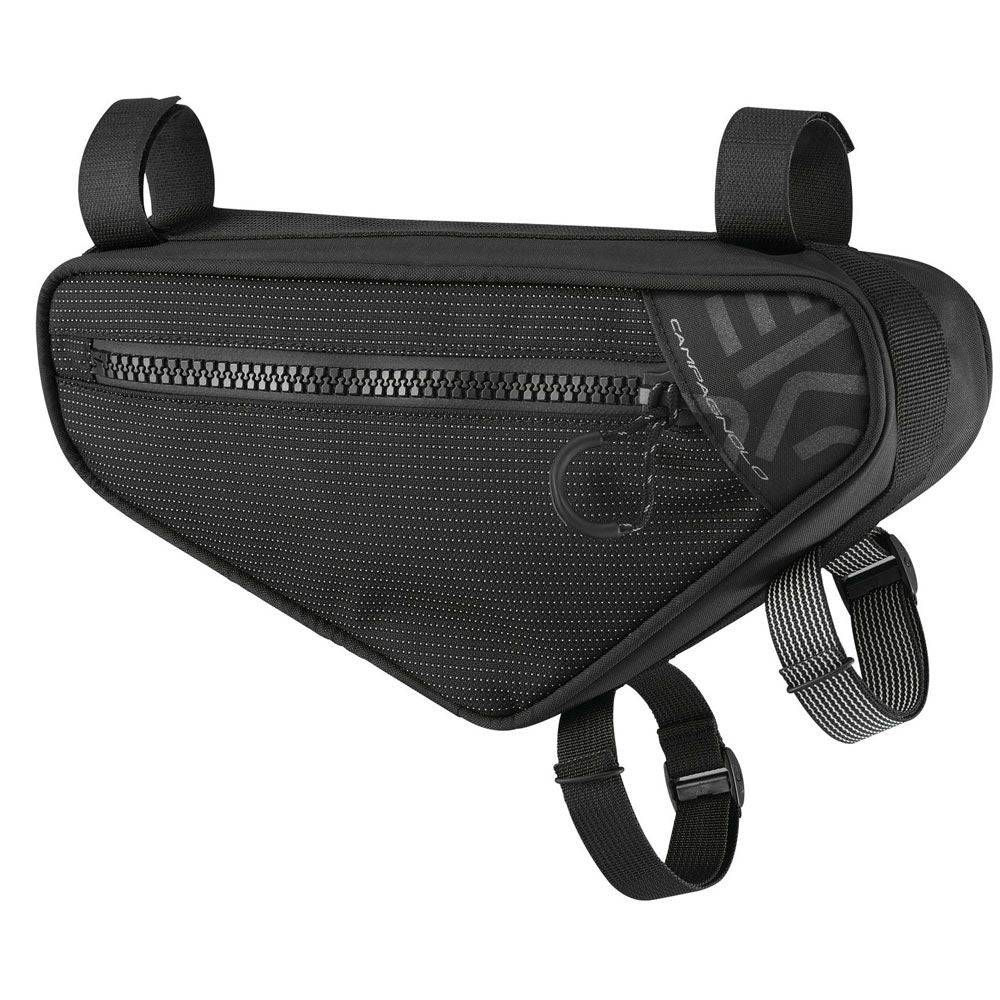 Campagnolo EKAR Internode 2 gravel bike frame bag, waterproof accessory for bike packing, shown mounted on a gravel bike frame.