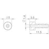 Aztec Needle 2.1mm brake spares, 8-piece set, for Avid bike brakes, showing close-up of metal components.