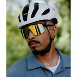 Mavic MVS Shield Cat 3 Gold/Blue Sunglasses Eyewear | Swinnerton Cycles