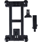Black MIK Adapter Plate 2.0 lockable accessory for secure attachment of bike baskets and bags on bicycles.