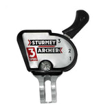 Sturmey Archer 3-speed hub shifter spares with galvanized cable replacement, bicycle components for smooth gear shifting.