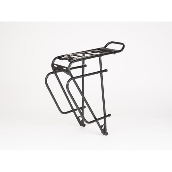 Black M Part Tour AVS Lite BS 700c rear pannier rack for cycling luggage, designed for bike accessories and transport.