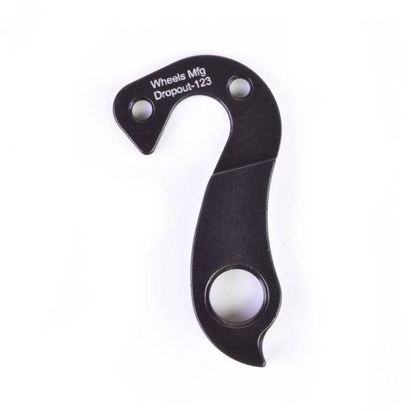 Wheels Manufacturing replaceable derailleur hanger dropout, CNC machined upgrade for bicycle components.