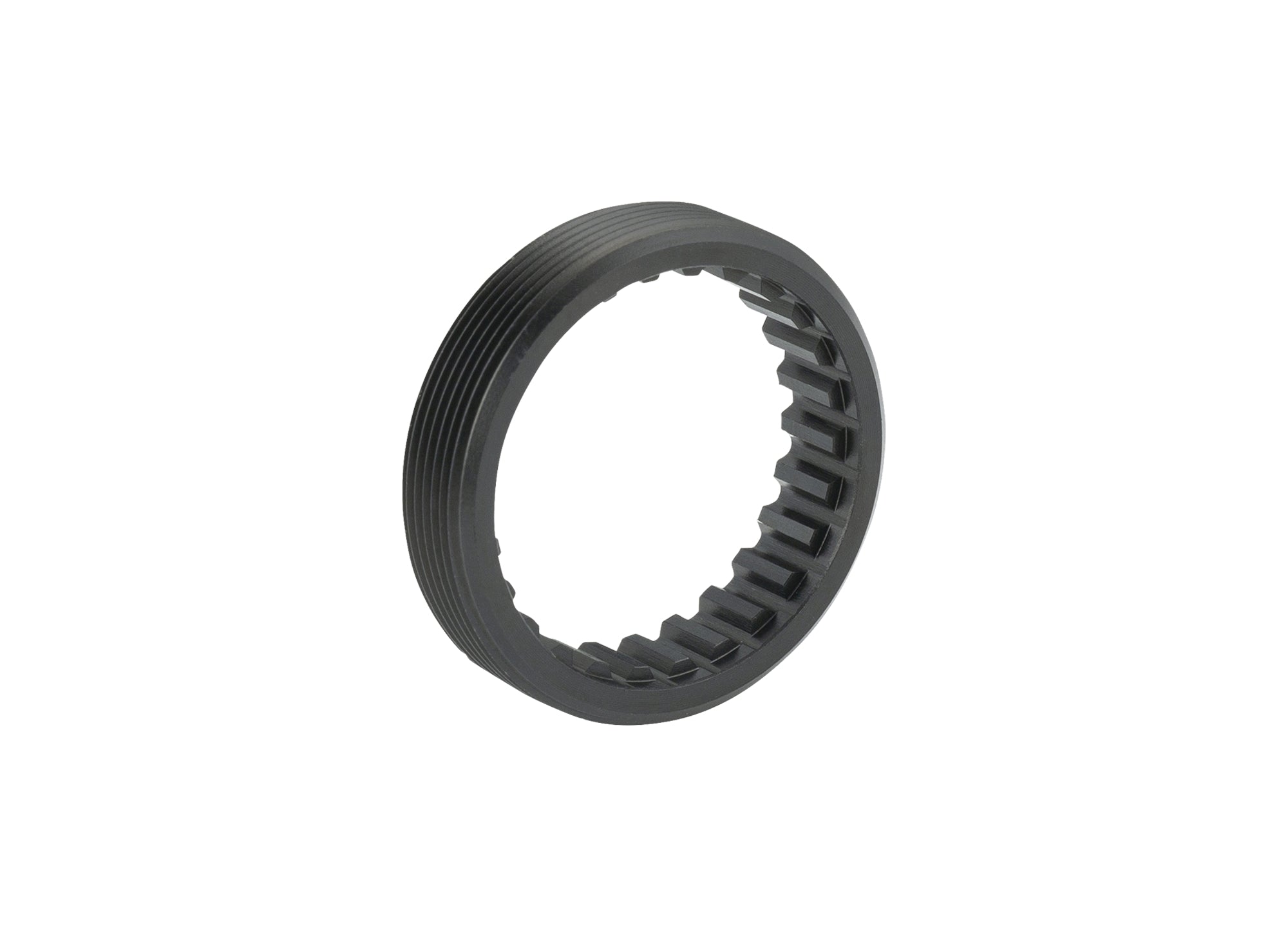 Bontrager DT240 rear hub aluminum ring nut in grey for 130/135mm OLD bicycle wheel component.
