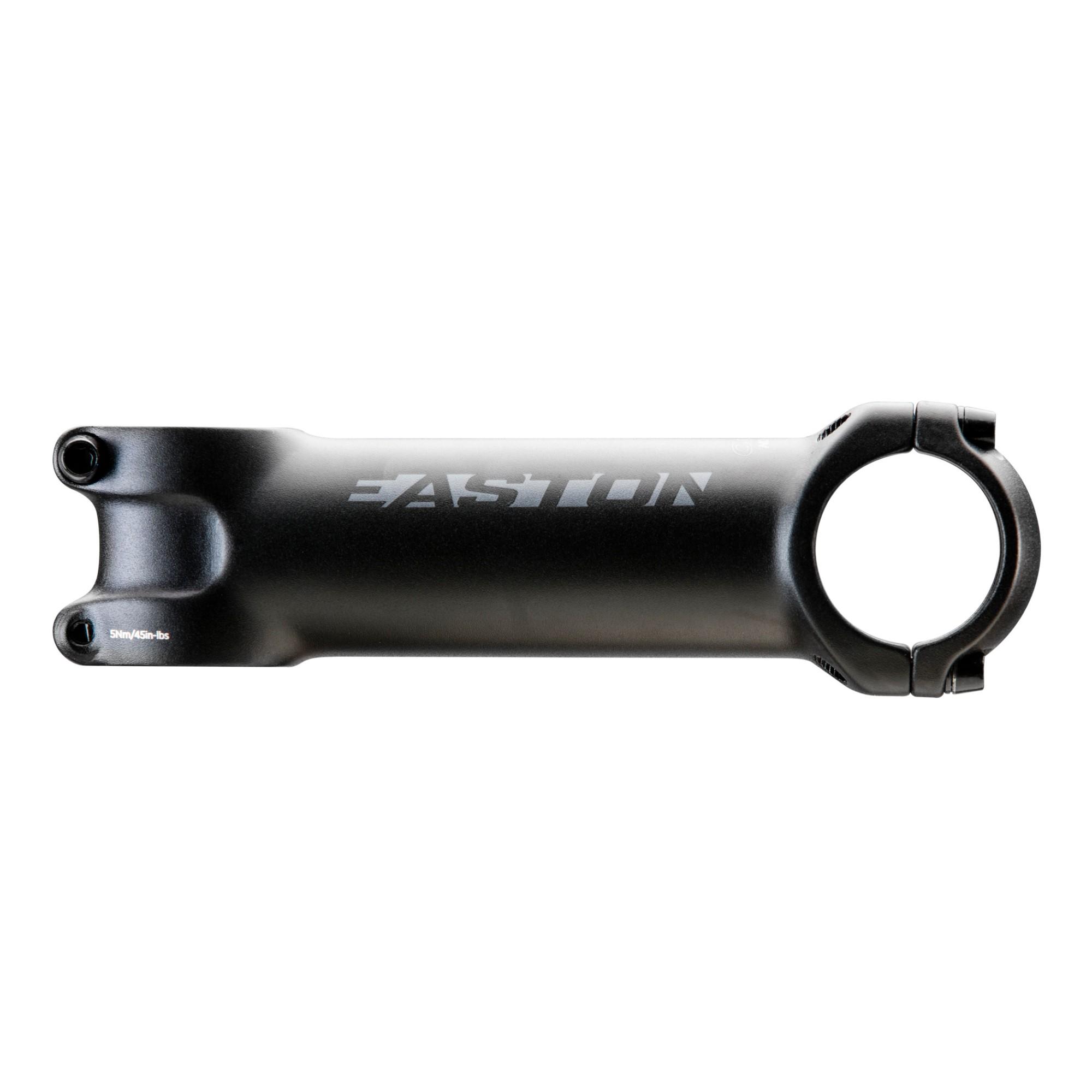 Easton EA70 alloy bike stem with 31.8mm clamp and 1 1/8" steerer tube, shown in various lengths for bicycle handling.