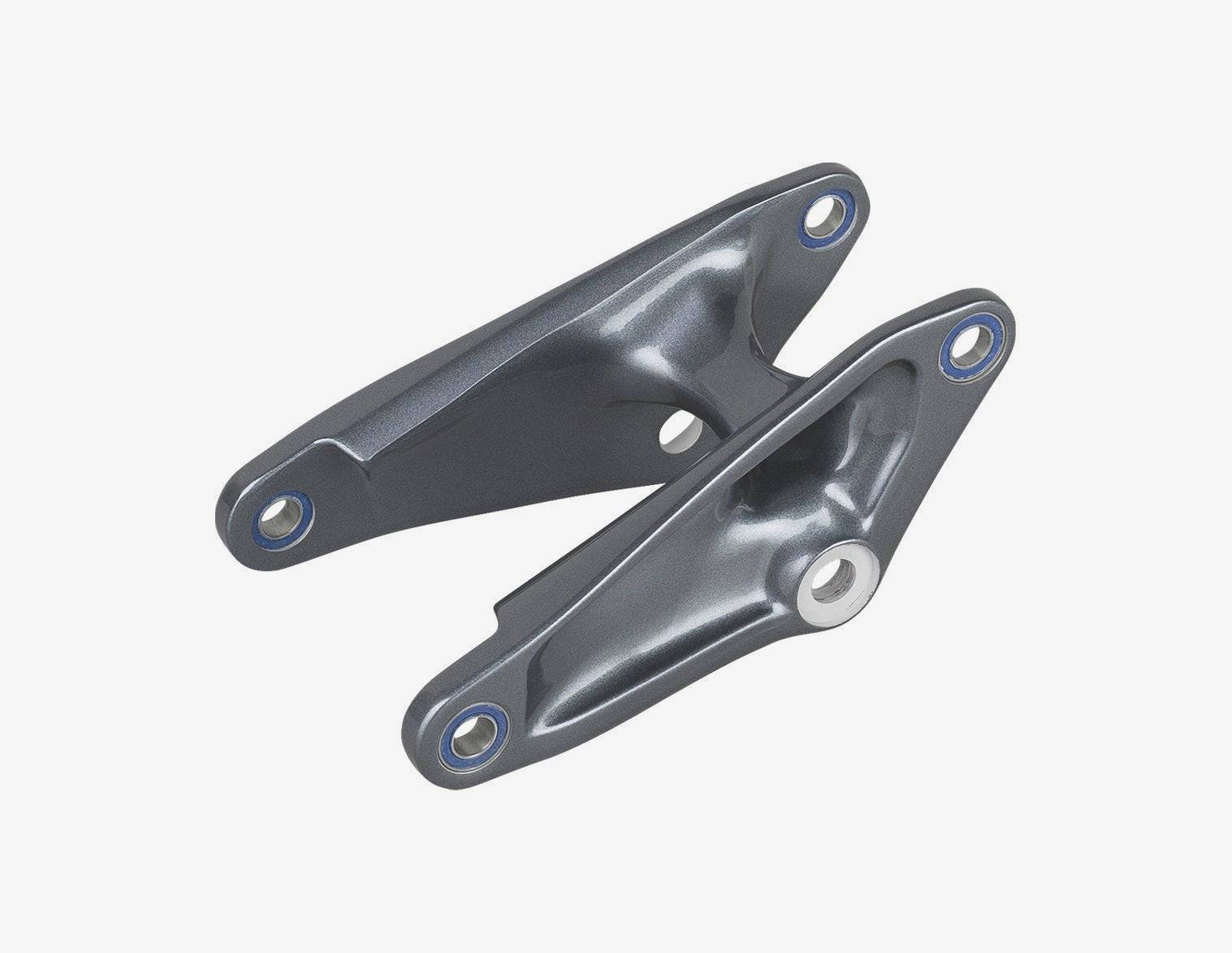 Trek Rail 29 Matte Finish Rocker Links suspension frame parts for 2022 model, designed for bike upgrade, with detailed components visible