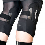 Bluegrass Aura Core Level 2 certified MTB knee pads in blue, designed for trail and enduro mountain biking protection.