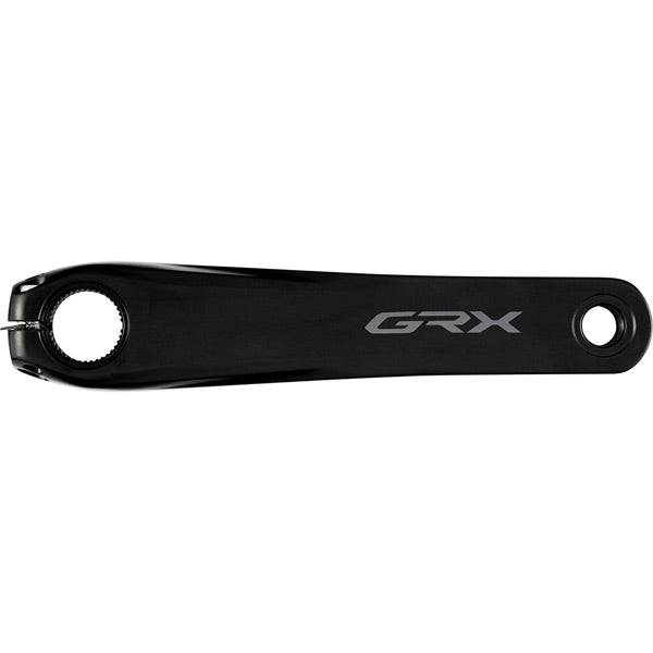 Shimano FC-RX600 left hand crank arm 165mm replacement bike component, showing the black crank arm with Shimano branding.