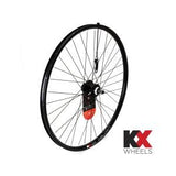 KX MTB 29" rear double-wall disc brake wheel with quick-release screw-on hub for 29er mountain bikes.