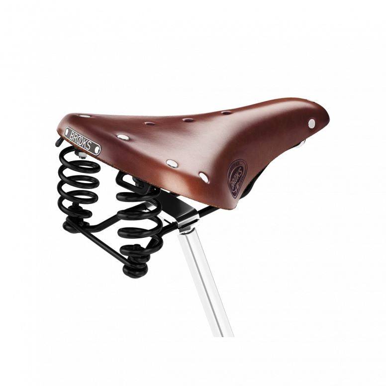 Brooks Flyer Short Saddle for women, designed for long-distance and mountain biking, featuring comfortable ergonomic padding.