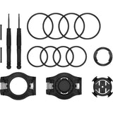 Garmin Forerunner 935/945 quick release watch strap kit for easy swapping, black silicone straps with metal clasps.
