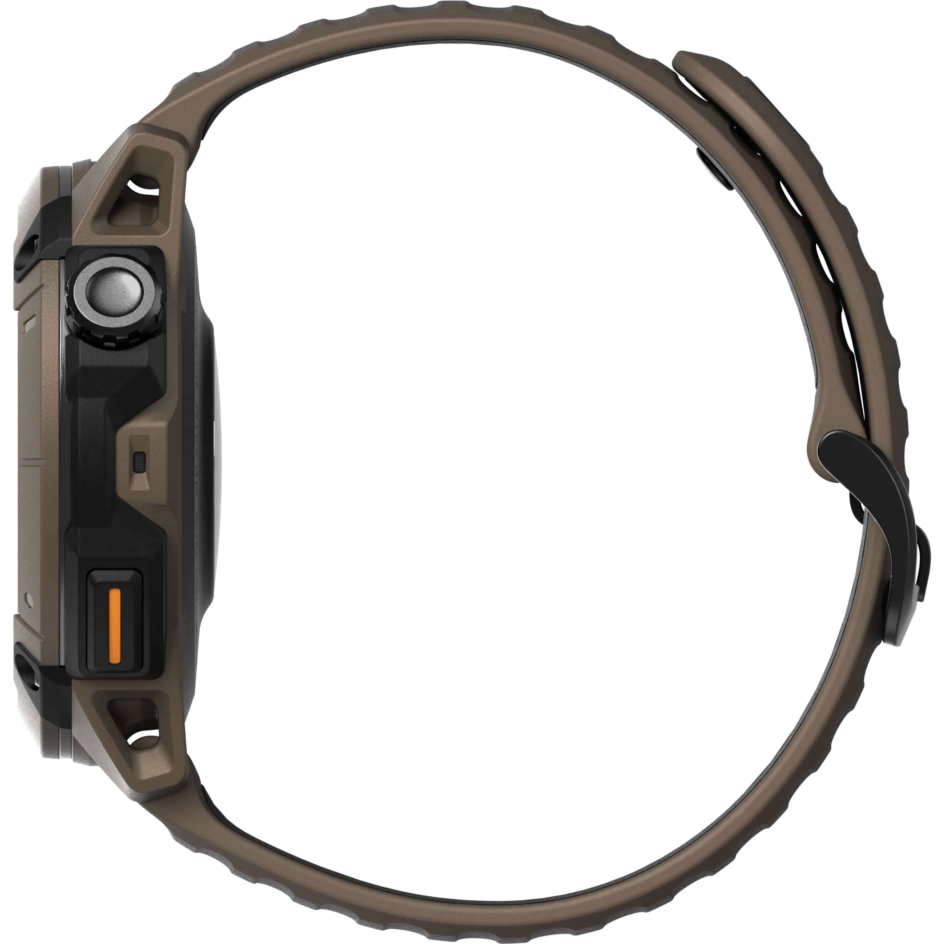 Coros Nomad outdoor GPS watch in brown with adventure journal and multiple sport modes, designed for outdoor activities.