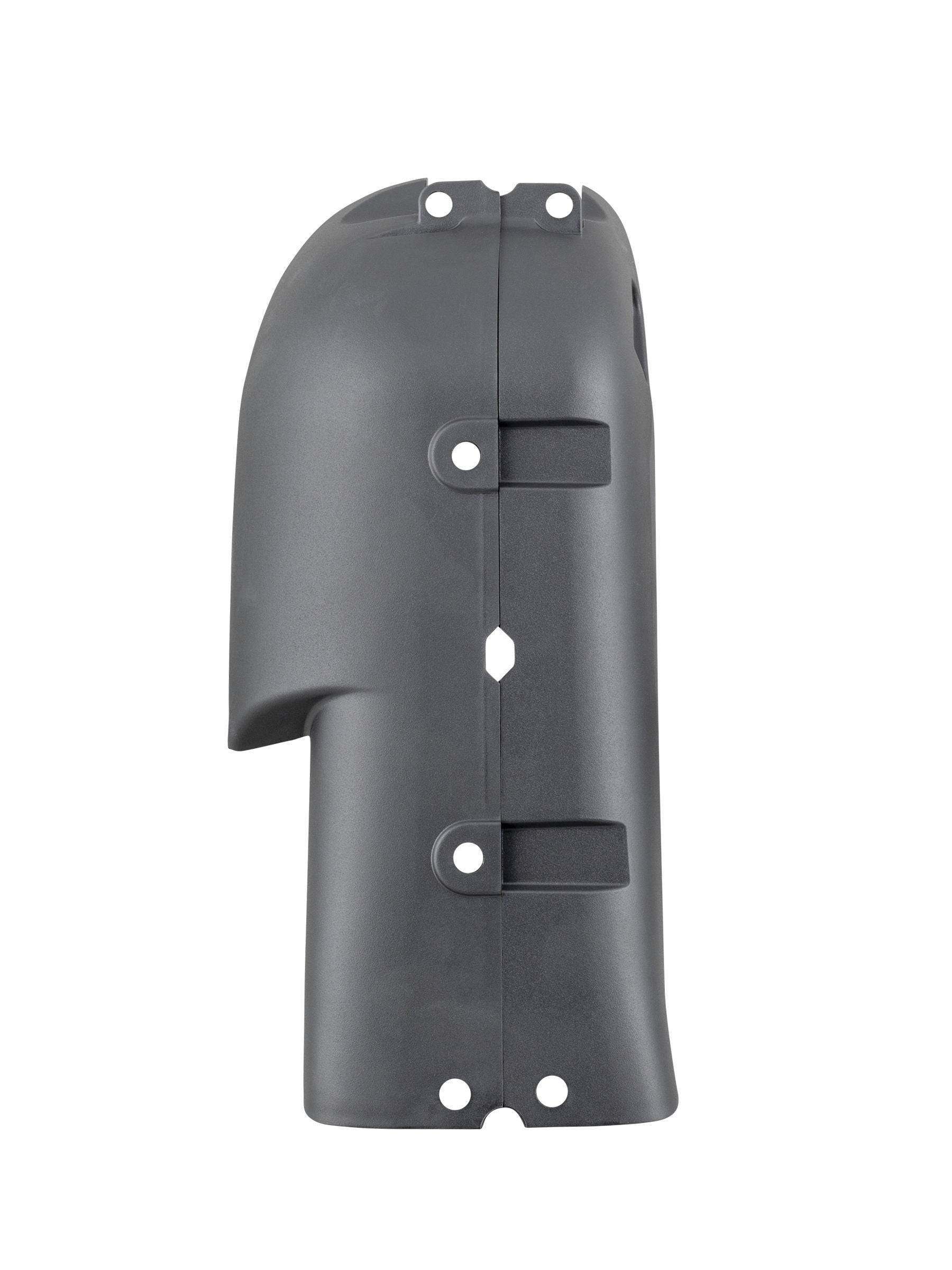 Trek 2023 Fetch+ 4 Cargo Bike motor cover set in black, protective components for cargo bike motor protection.