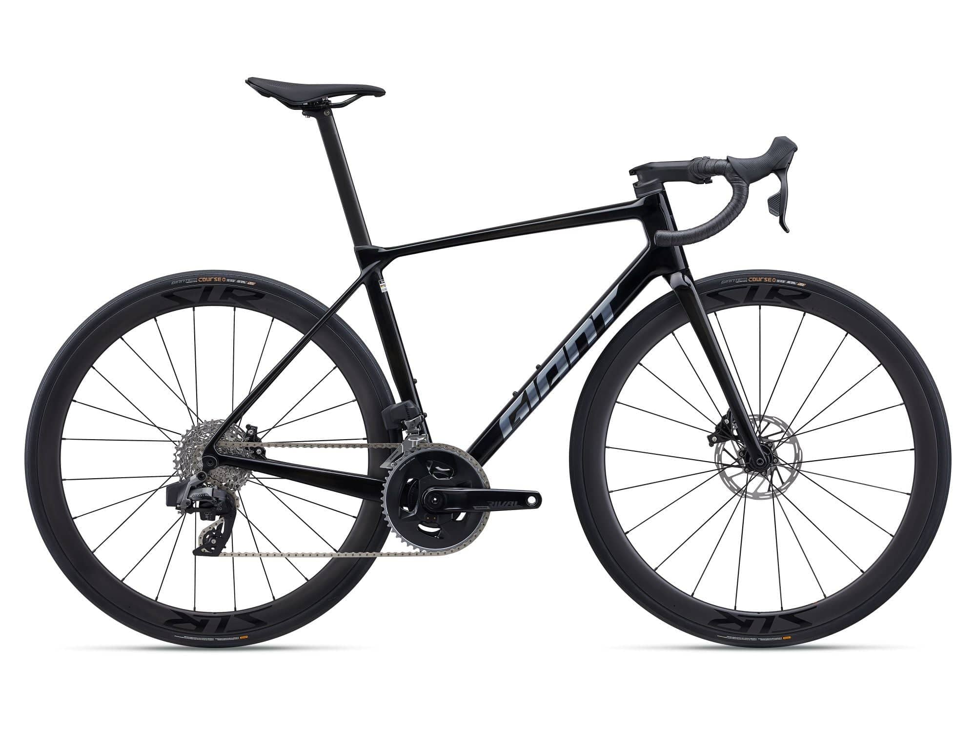Giant TCR Advanced Pro 1 AXS road bike with SRAM Rival eTap AXS wireless shifting and disc brakes, shown from side view.