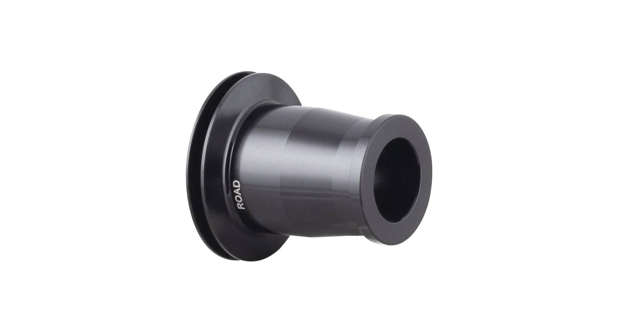 Black Bontrager Ratchet EXP road disc hub 12mm non-drive axle end cap for 142mm wheels, component for bike maintenance